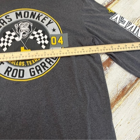 Gas Monkey Garage Long Sleeve T Shirt Large Cotton Logo Sleeve Lightweight - Picture 9 of 9
